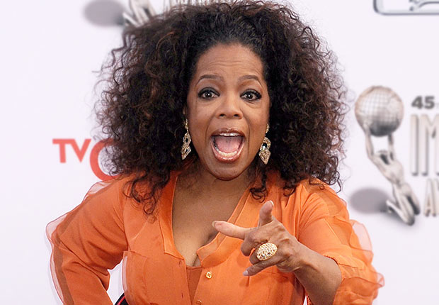 Actress Oprah Winfrey arrives at the 45th NAACP Image Awards