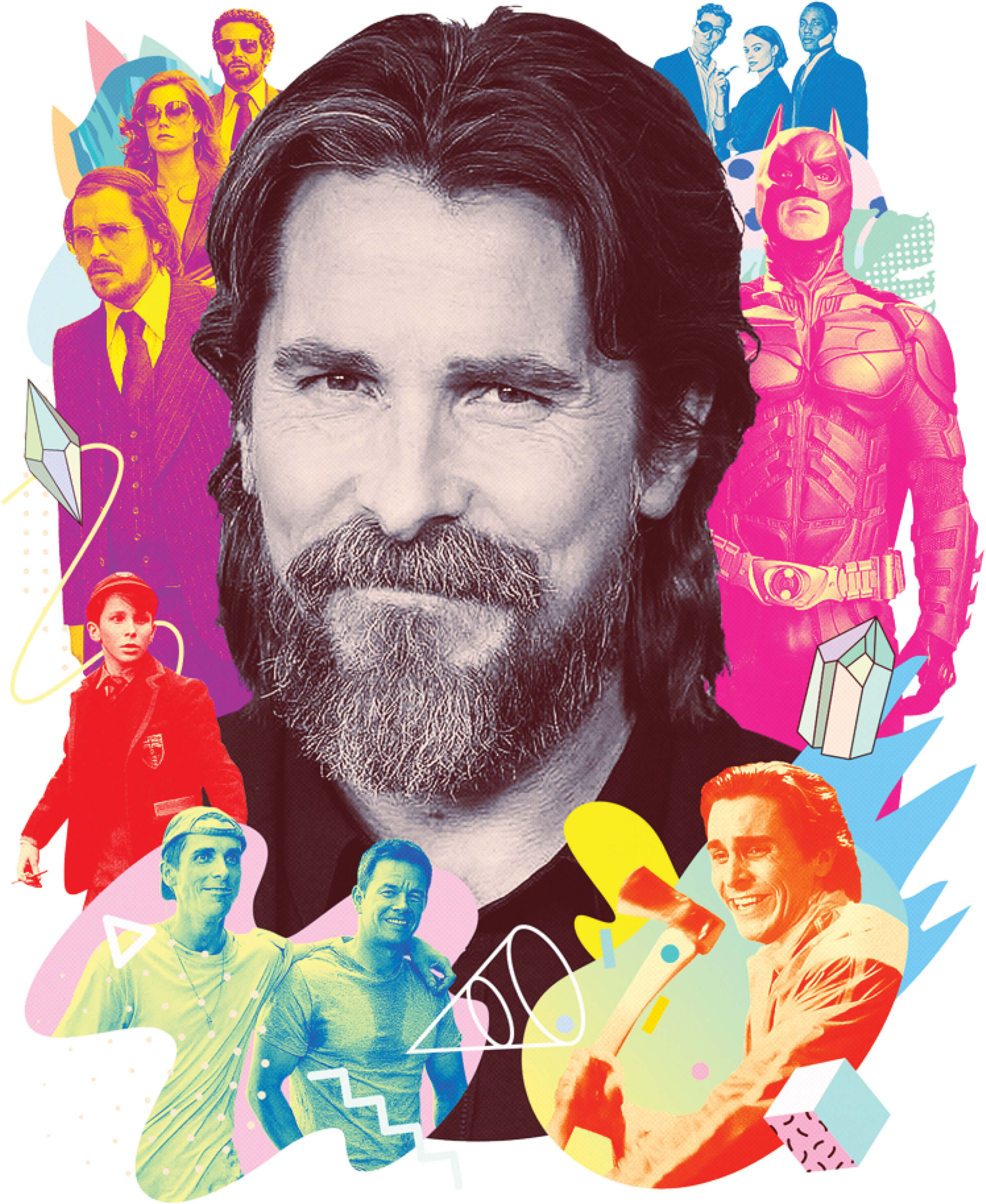 Photo illustration of Christian Bale
