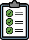 Illustration of a clipboard with a check-list 