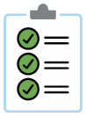 Illustration of a clipboard with a check-list 