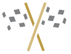 Illustration of two checkered flags