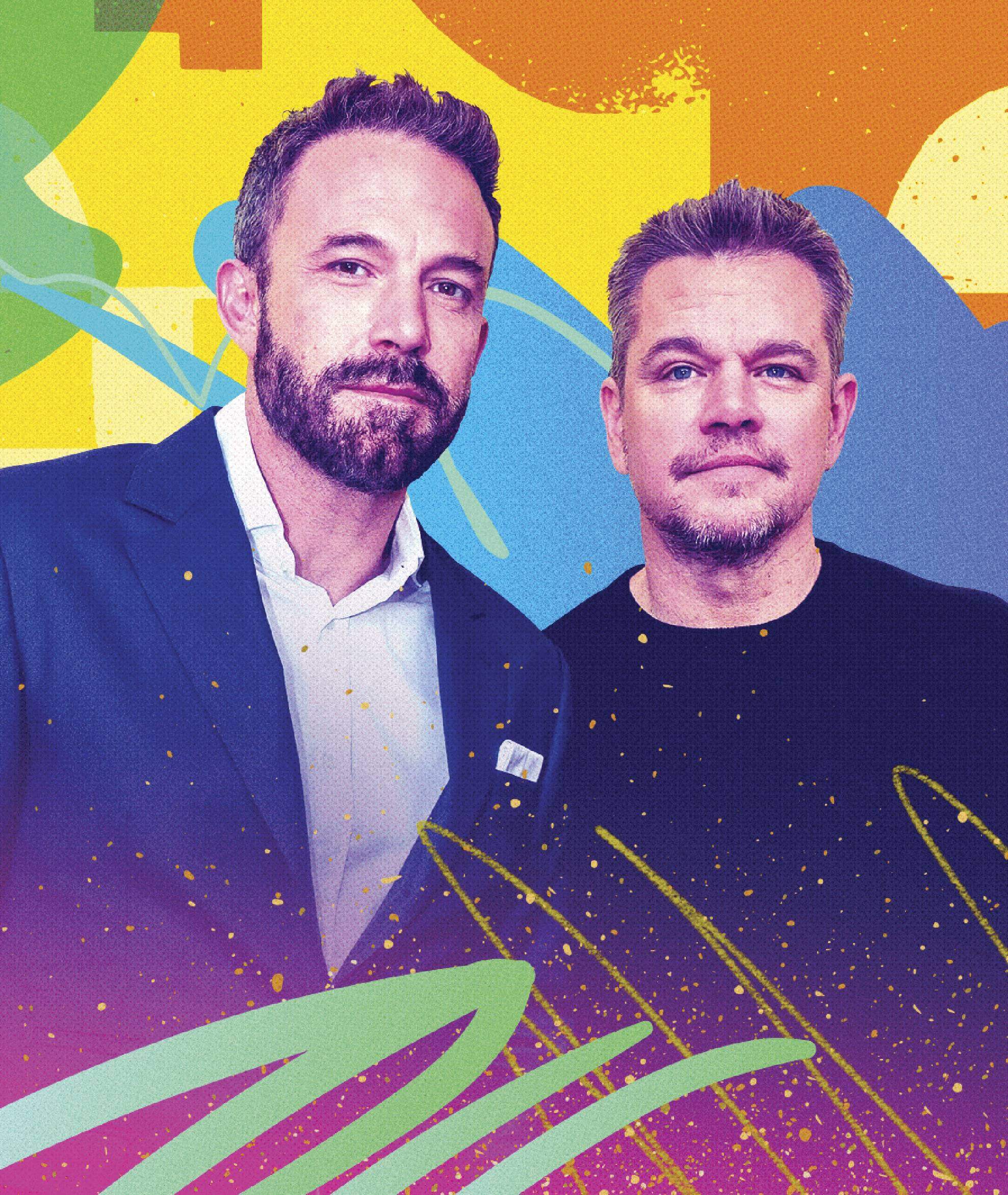 Photo collage of Matt Damon and Ben Affleck