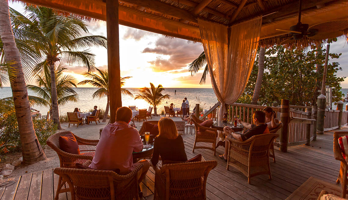 Diners Enjoy The View At Palm Island In The Florida Keys, Second Honeymoon Destinations