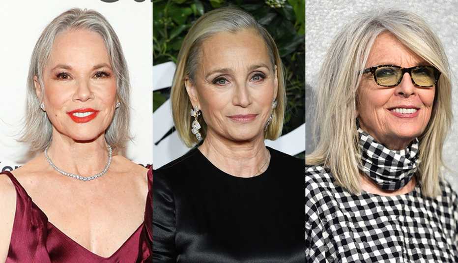Side by side images of Barbara Hershey, Kristin Scott Thomas and Diane Keaton