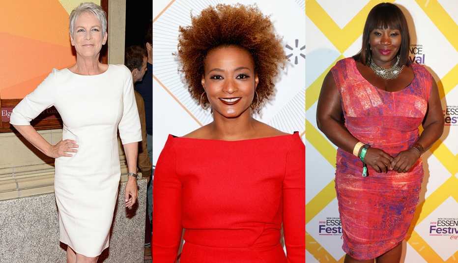 Jamie Lee Curtis, Karin Gist and Bevy Smith dressed up.