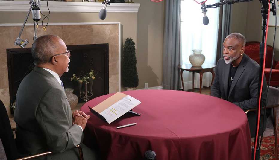 henry louis gates on p b s show finding your roots with guest levar burton