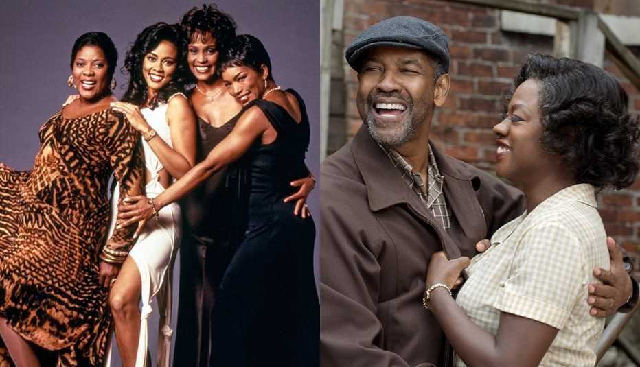 Loretta Devine Lela Rochon Whitney Houston and Angela Bassett star in Waiting to Exhale and Denzel Washington and Viola Davis in the film Fences