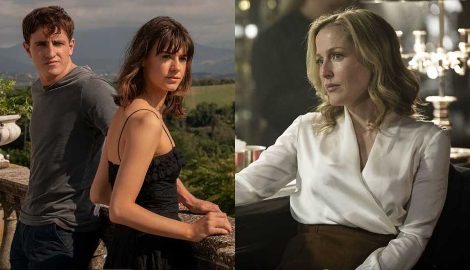 Paul Mescal and Daisy Edgar-Jones in Normal People and Gillian Anderson in The Fall