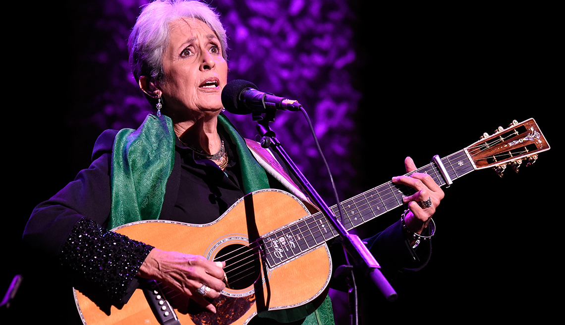 Joan Baez performs onstage