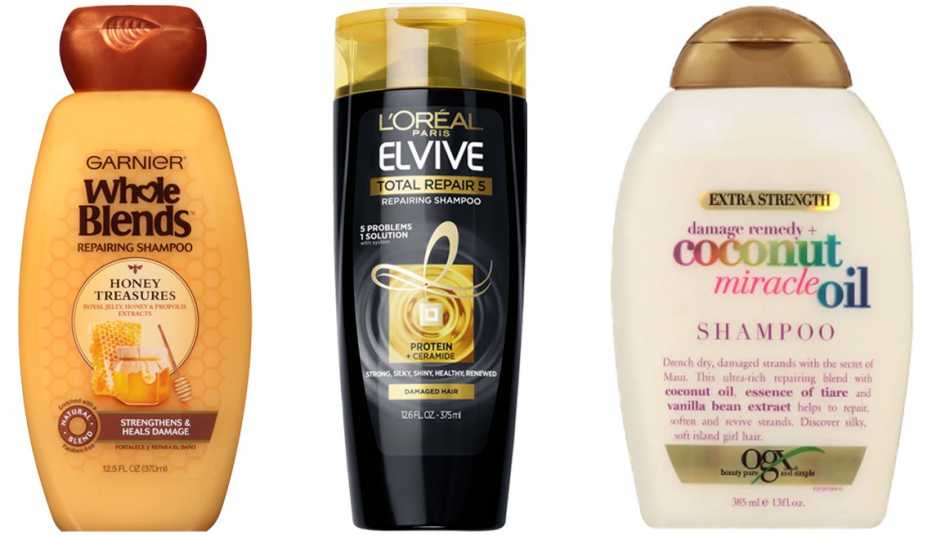 Garnier Whole Blends Honey Treasures Repairing Shampoo LOreal Paris Elvive Total Repair 5 Repairing Shampoo O G X Extra Strength Damage and Coconut Miracle Oil Shampoo