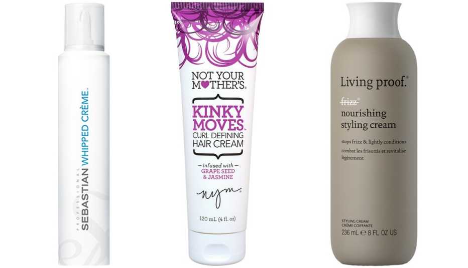 Sebastian Whipped Creme Not Your Mothers Kinky Moves Curl Defining Hair Cream Living Proof No Frizz Nourishing Styling Cream