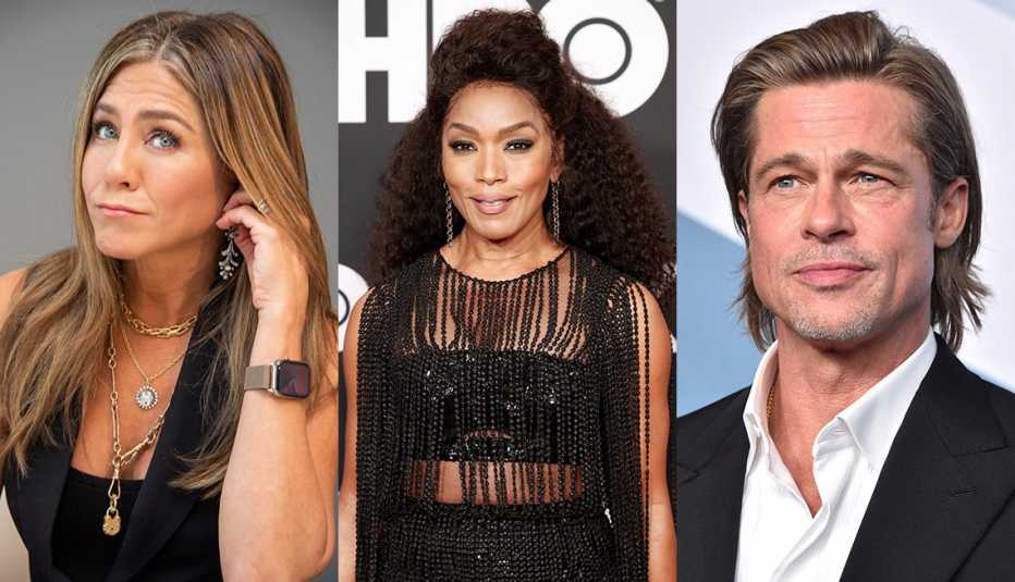 Jennifer Aniston, Angela Bassett and Brad Pitt