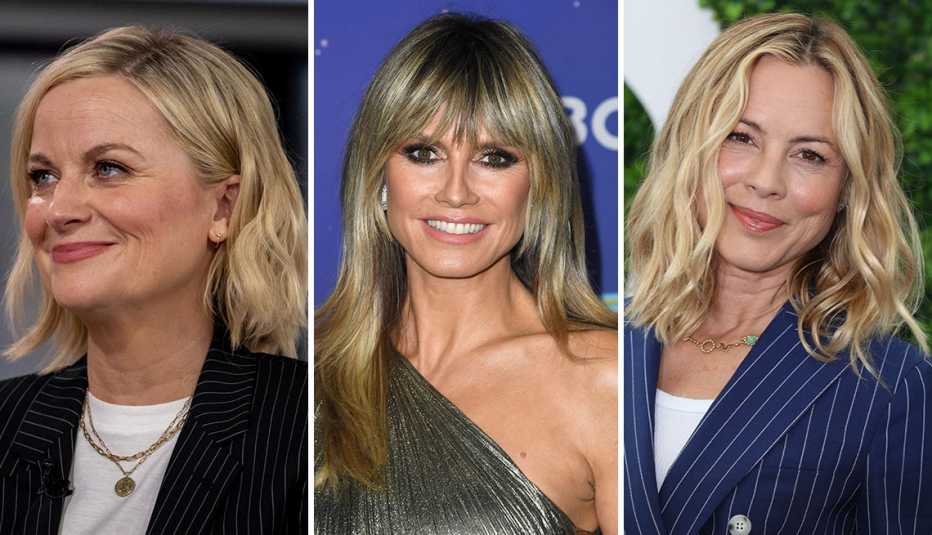 from left to right amy pohler then heidi klum then maria bello