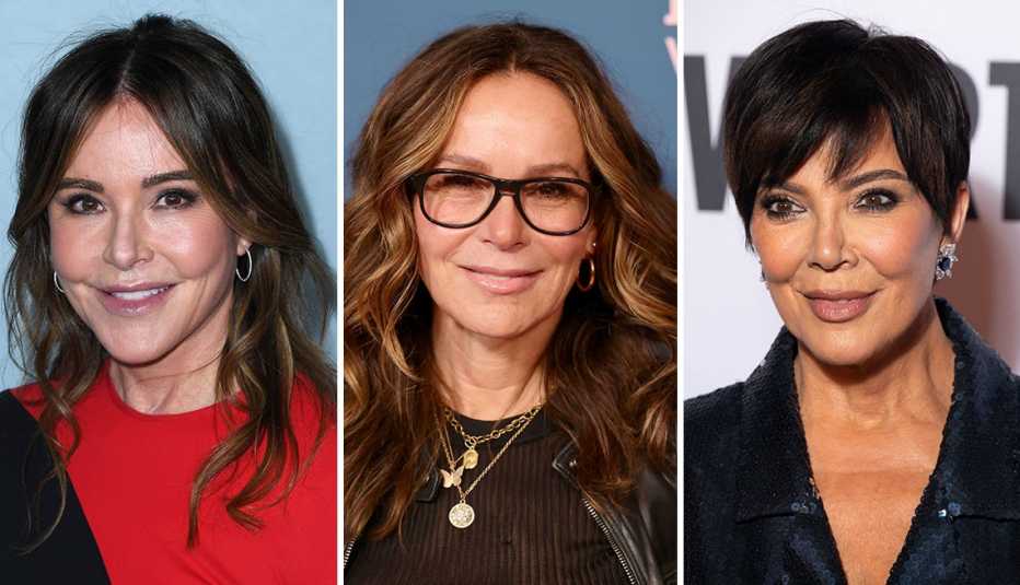 from left to right christa miller then jennifer grey then kris jenner