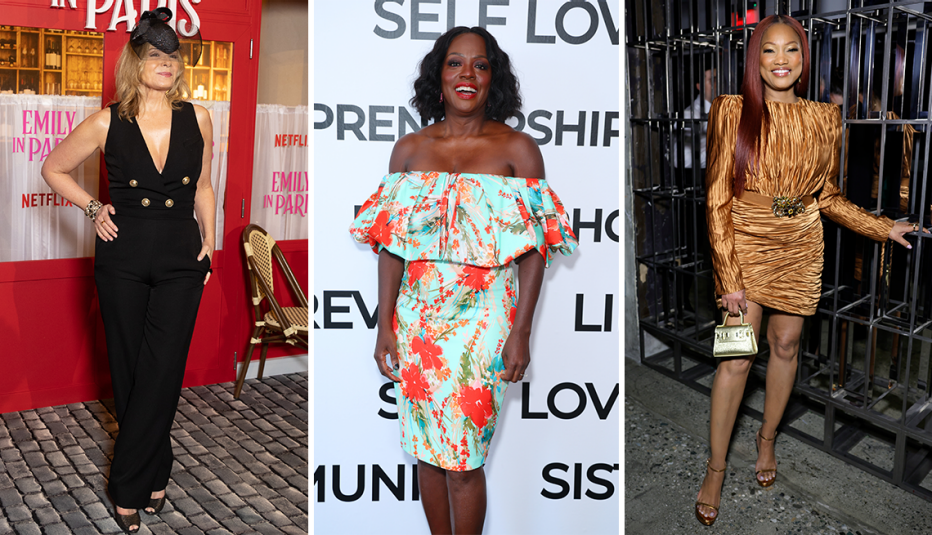 from left to right kim cattrall then viola davis then garcelle beauvais