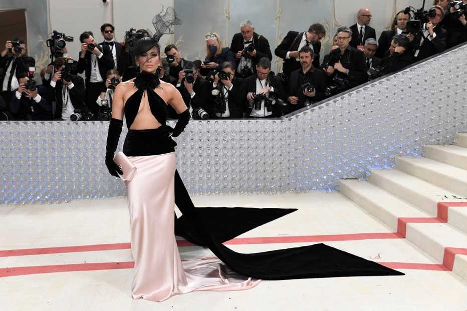 Jennifer Lopez on the red carpet at The Met Gala at the Metropolitan Museum of Art in New York City