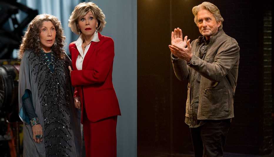 Lily Tomlin, Jane Fonda and Michael Douglas