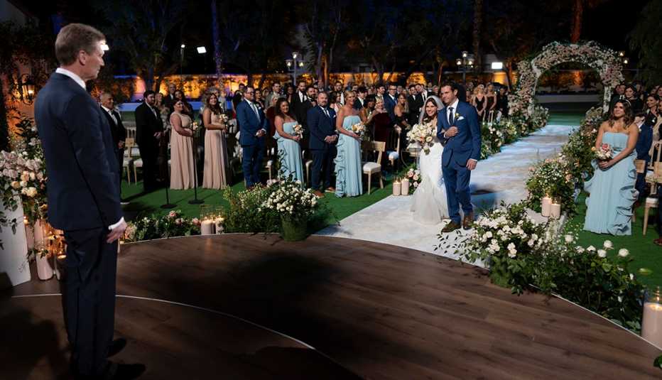 Gerry Turner waits as Theresa Nist is walked down the aisle by Tommy Nist during "The Golden Wedding."