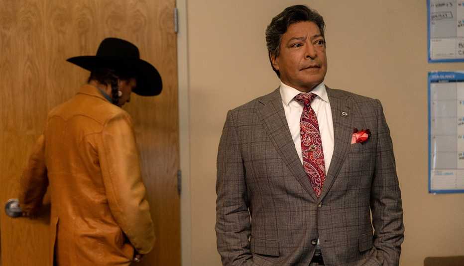 Gil Birmingham in a scene from Season 5 of Yellowstone