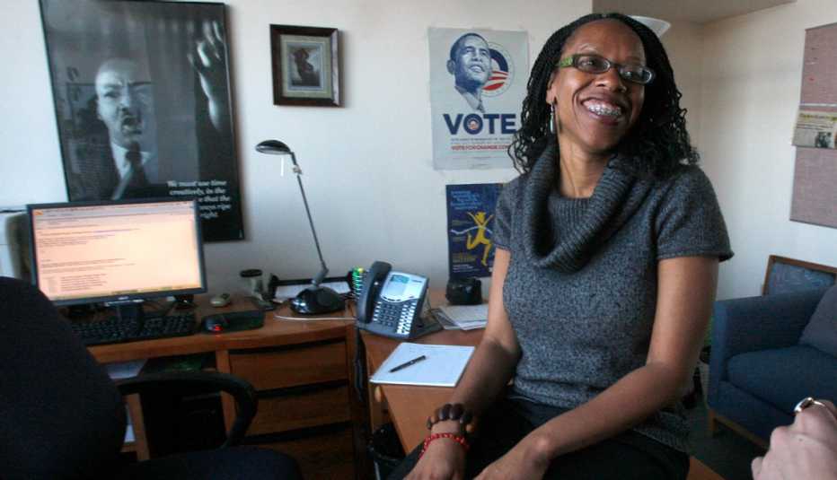 lateefah simon in her office in san francisco california