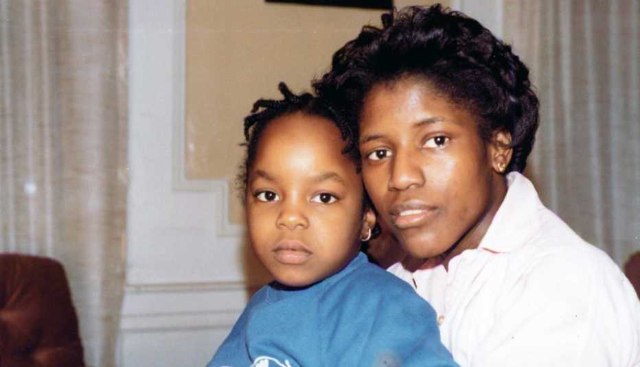 paula edgar as a child being held my her mother donna joan griffith