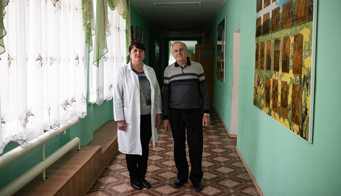 Oleksandr Starosvitsky, Director, and the Deputy Director of the Tavriiske Psychiatric and Geriatric Home