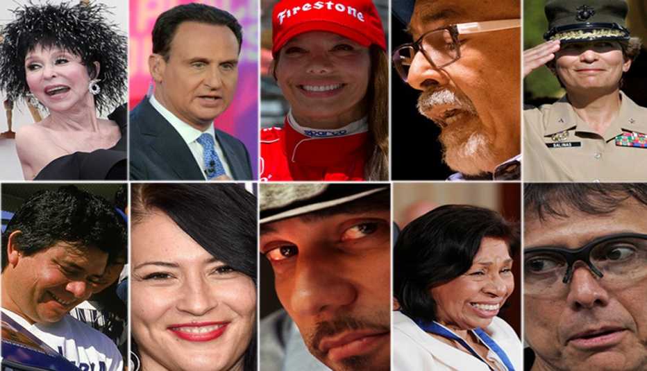 Rita Moreno, José Díaz-Balar, Milka Duno, Juan Felipe Herrera’, Angela Salinas, Fernando Valenzuela, Ada Limón, Nilo Cruz, Sylvia Méndez and Franklin Chang-Díaz 