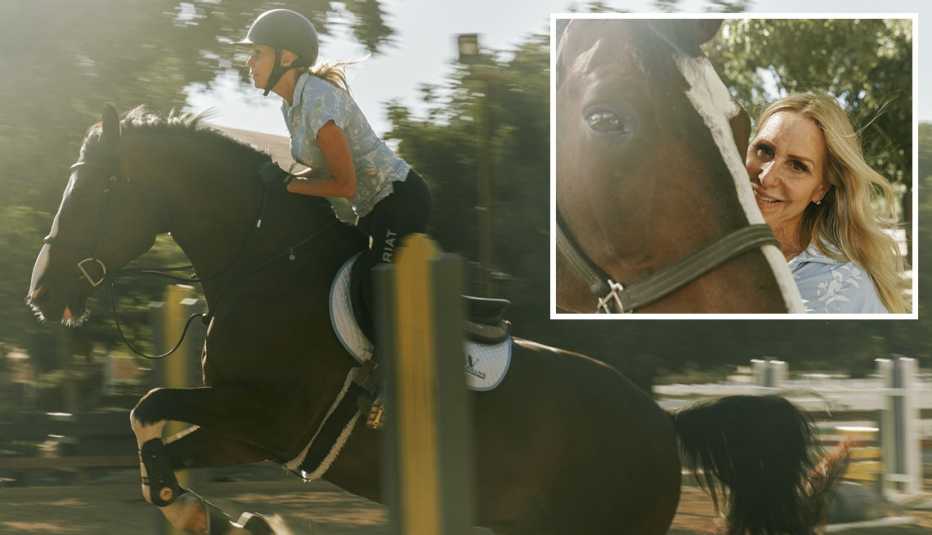 aimee grove and her pet horse luc