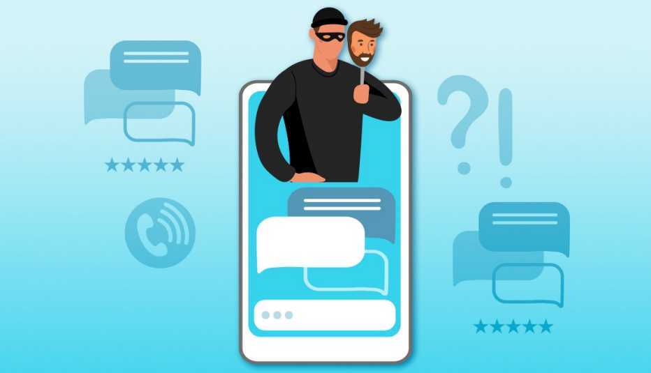 a thief in a smart phone impersonating someone