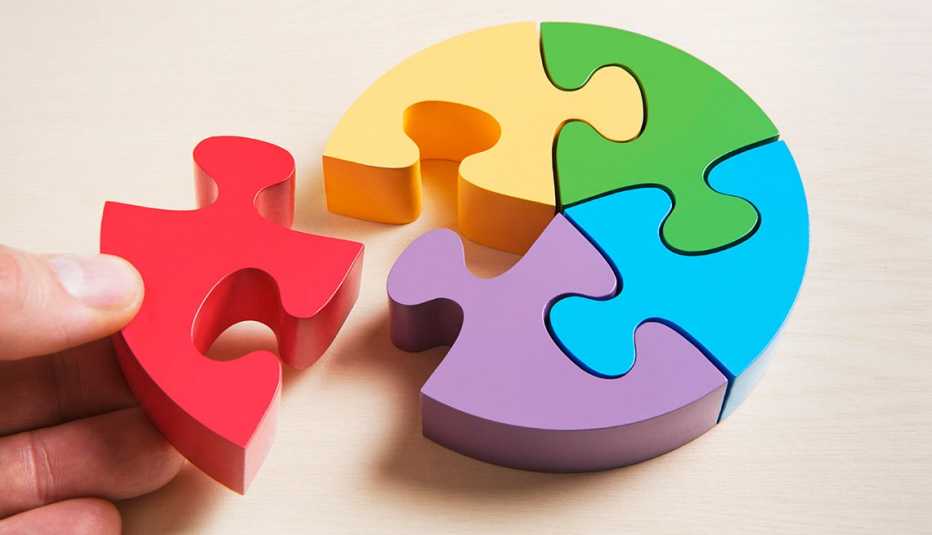 Census concept - multicolored puzzle