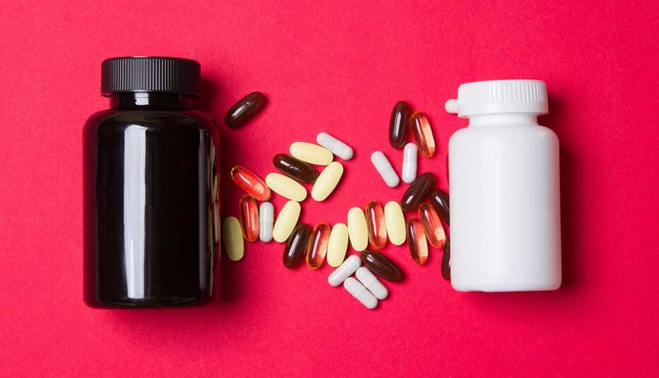 Black and White Pill Bottles