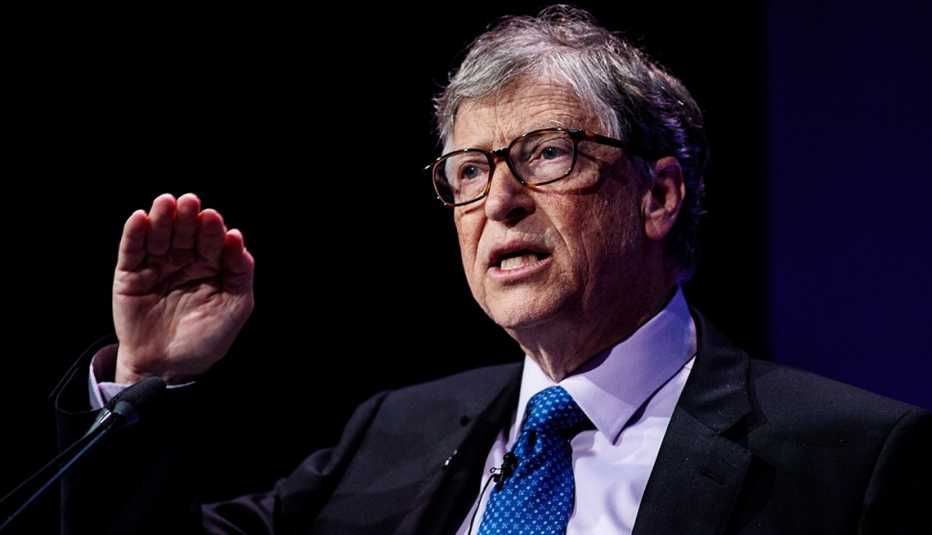 Bill Gates giving a speech