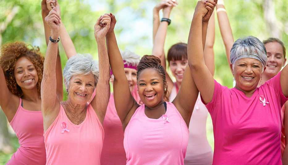 Female walkers in pink