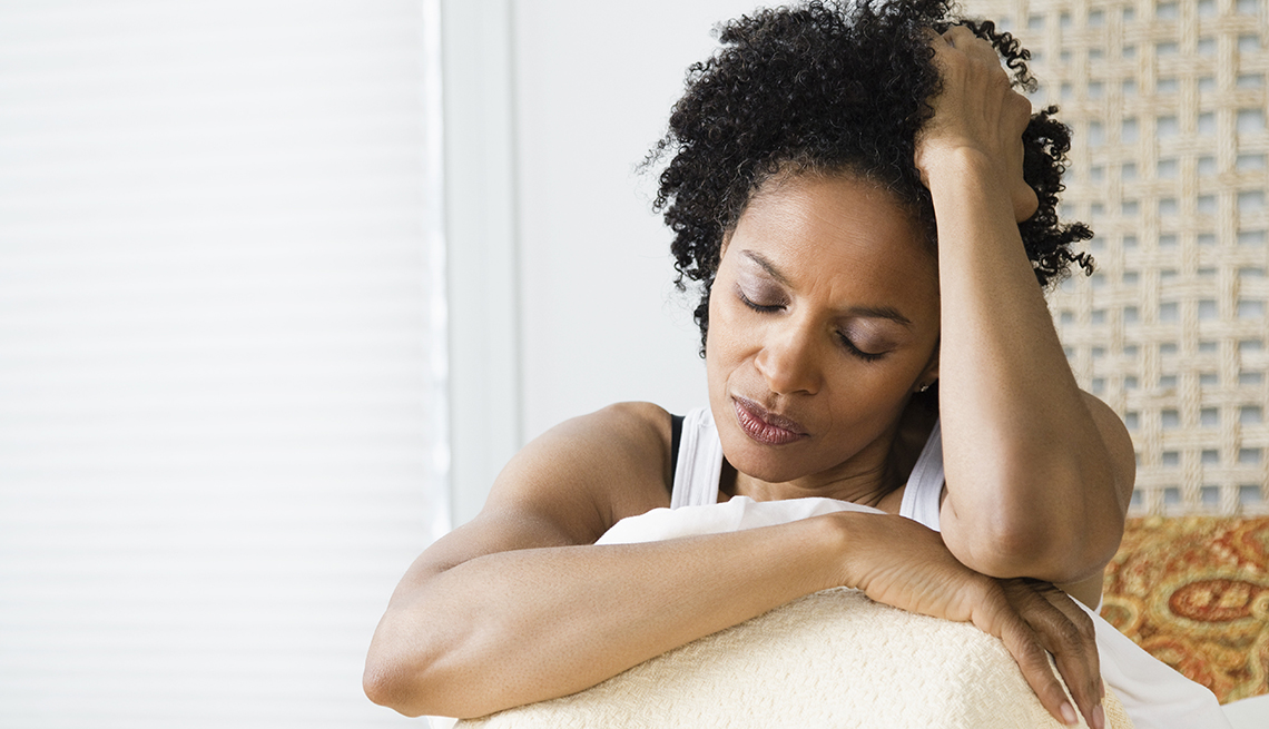 Woman dealing with pain