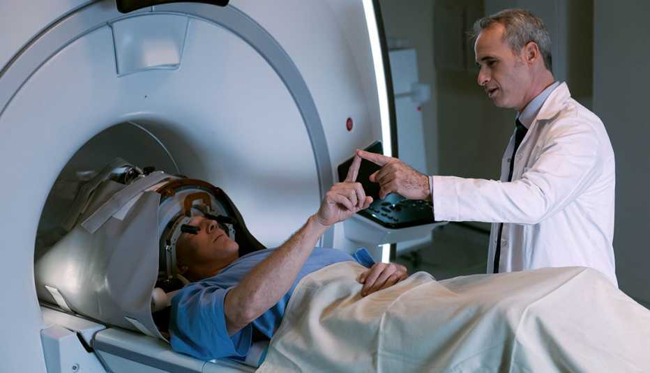 A patient undergoing a treatment called Exablate Neuro