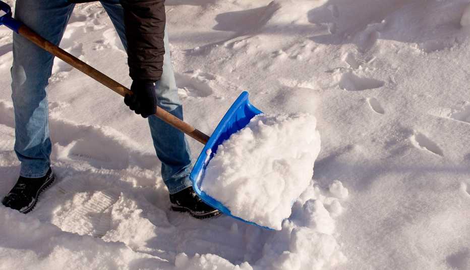shoveling snow