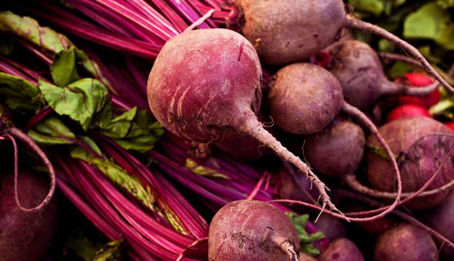 beets sitting on a table