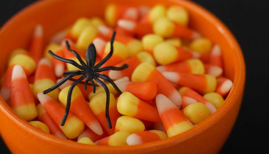 Candy corn for halloween concept