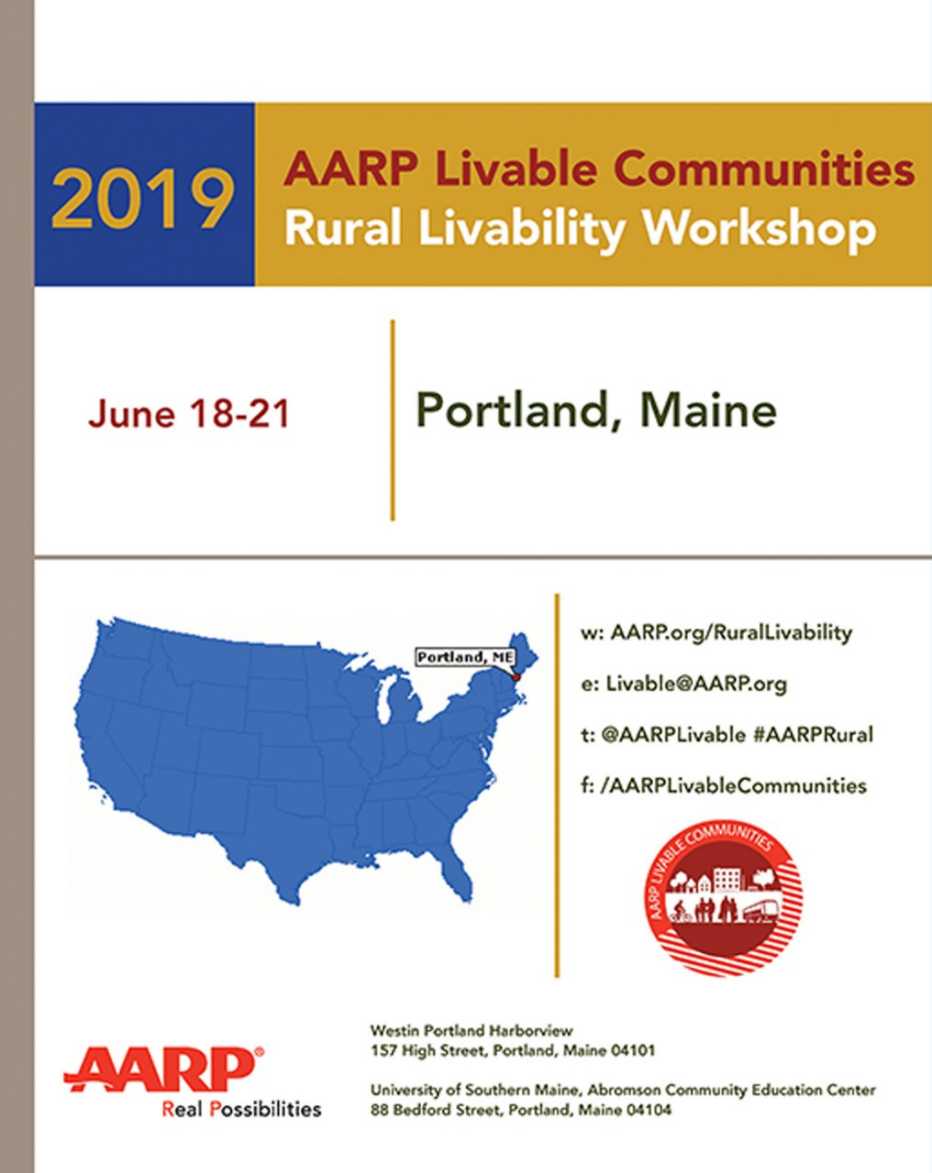 Program booklet for the 2019 AARP Rural Livability Workshop