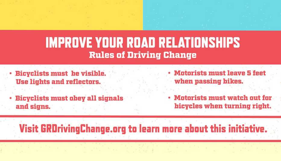 The Driving Change initiative came up with four simple rules for drivers and bicyclists