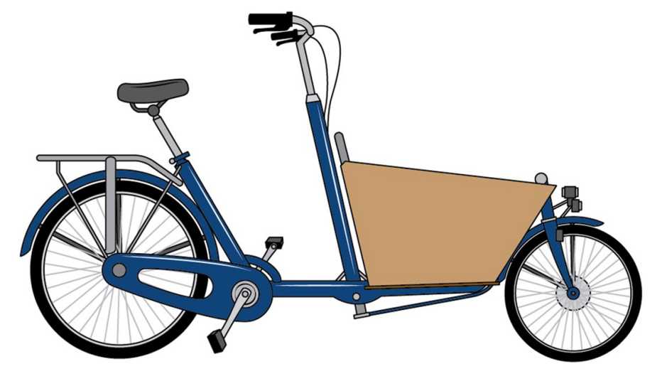 Illustration of a bakfiets cargo bike