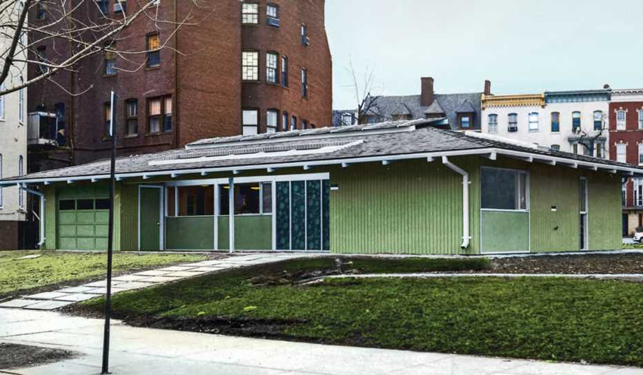 A model of the one-story home as built in Washington DC