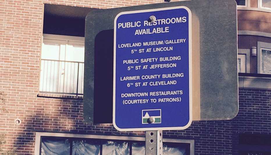 Public Restrooms sign, Loveland, Colorado, Signs that Say So Much