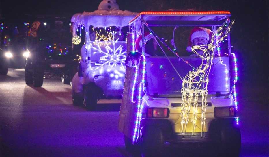 Golf cart parade in Cutler Bay, Florida