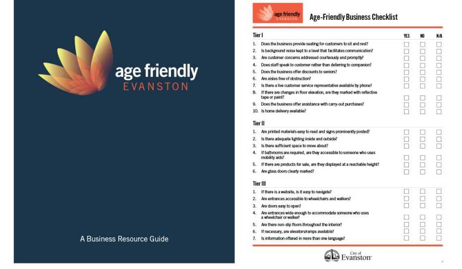 A business checklist from Age-Friendly Evanston