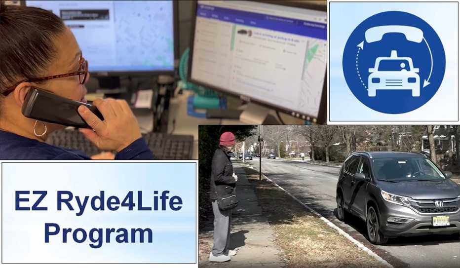 Image of a transportation dispatcher and an older women using the EZ Ryde4Life program