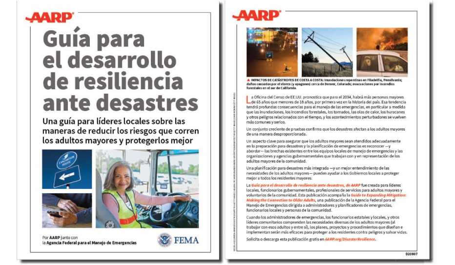 Guía para el desarrollo de resiliencia ante desastres, de AARP