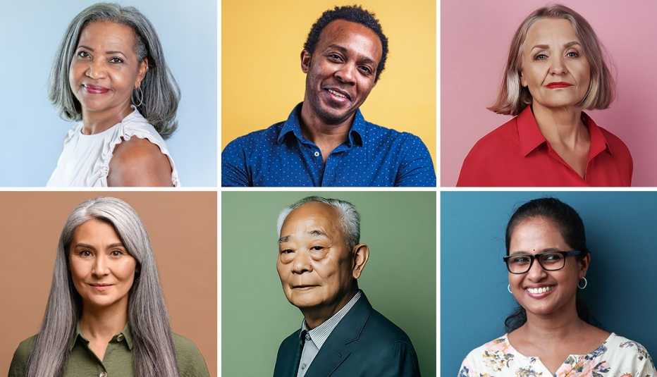 portraits of people some of which are real and some of which are generated by artificial intelligence