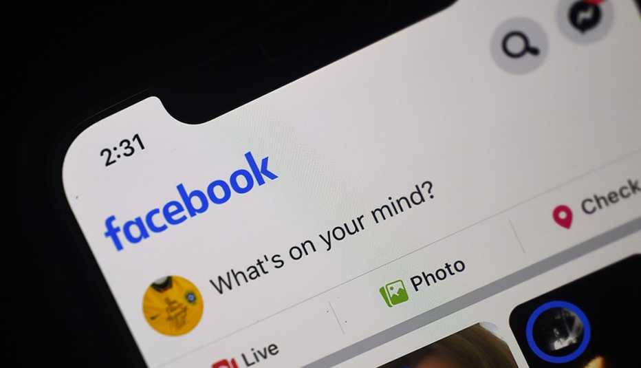 Facebook sharing concept