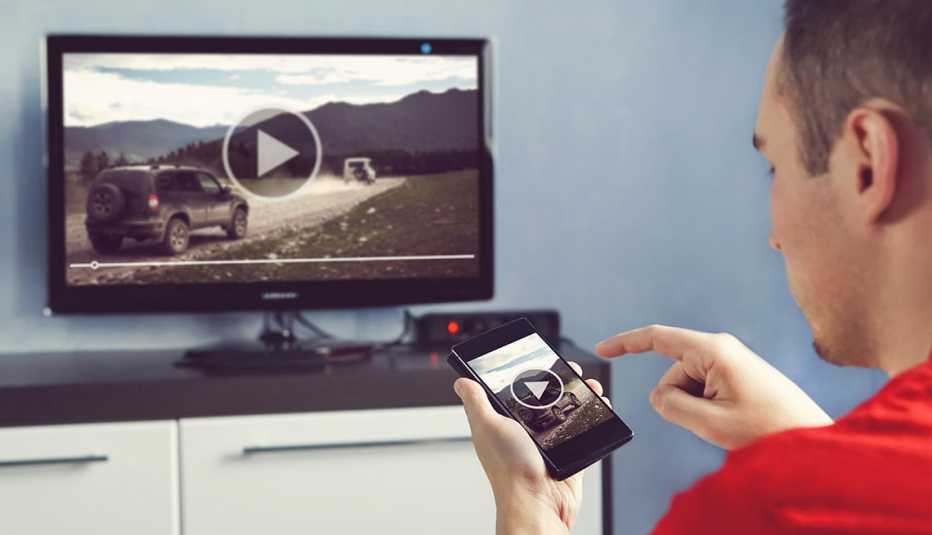 Transfer video from phone to TV screen.